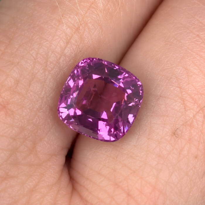 Pink Tourmaline Rubellite square cushion cut 3.65 carats loose gemstone - Make a custom order