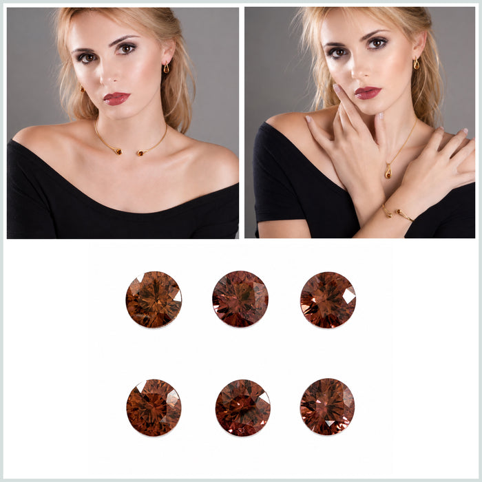 Red Zircon round cut 0.66-0.76ct 5x3mm approximately each loose gemstone - price is per stone - Buy loose or customise