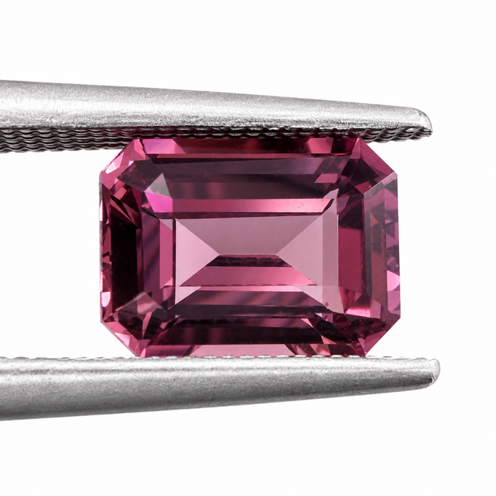 Pink Tanga garnet emerald cut 2.22 carats loose gemstone - Buy loose or customise