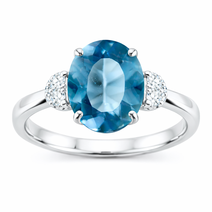 Aquamarine oval brilliant cut 2.07 carats loose gemstone - Buy loose or make a custom order