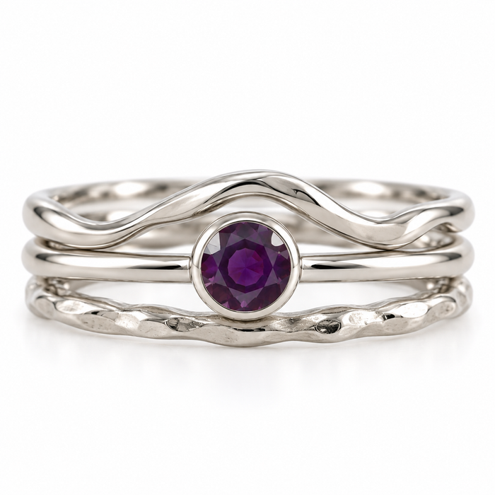Purple Magenta Sapphire round cut 0.47 carat loose gemtone