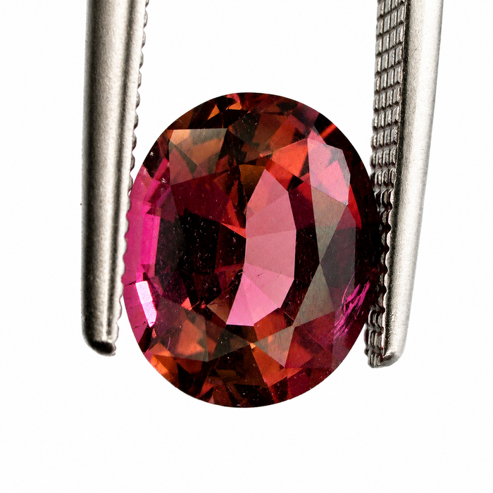 Pink orange sunset tourmaline fancy oval cut 1.28 carats loose gemstone - Buy loose or customise