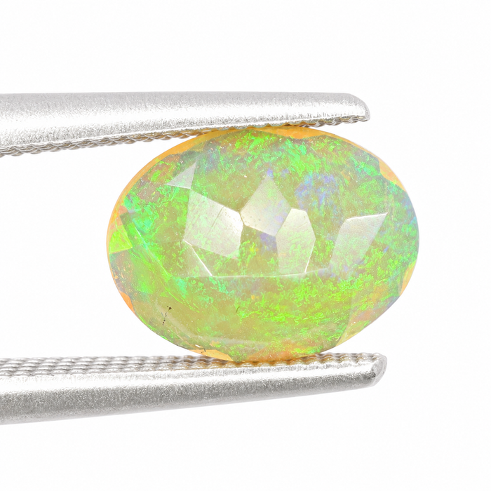 Ethiopian opal 1.07 carat faceted oval cut loose gemstone - Buy loose or make a custom order