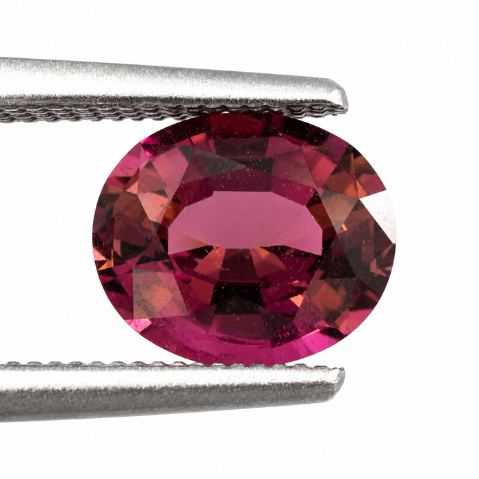Pink orange sunset tourmaline fancy oval cut 1.28 carats loose gemstone - Buy loose or customise
