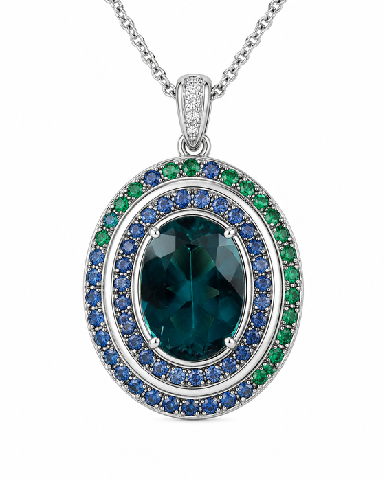 Teal Blue Indicolite Tourmaline oval cut 1.29 carat gemstone - Buy loose or make your own custom jewelry