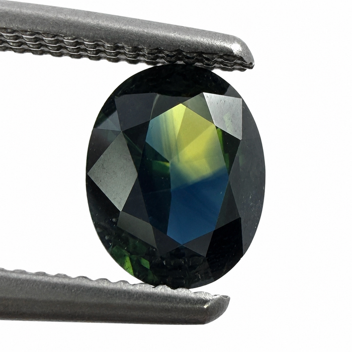 Australian Parti sapphire with colour split 0.68ct oval brilliant cut loose gemstone - Buy loose or customise