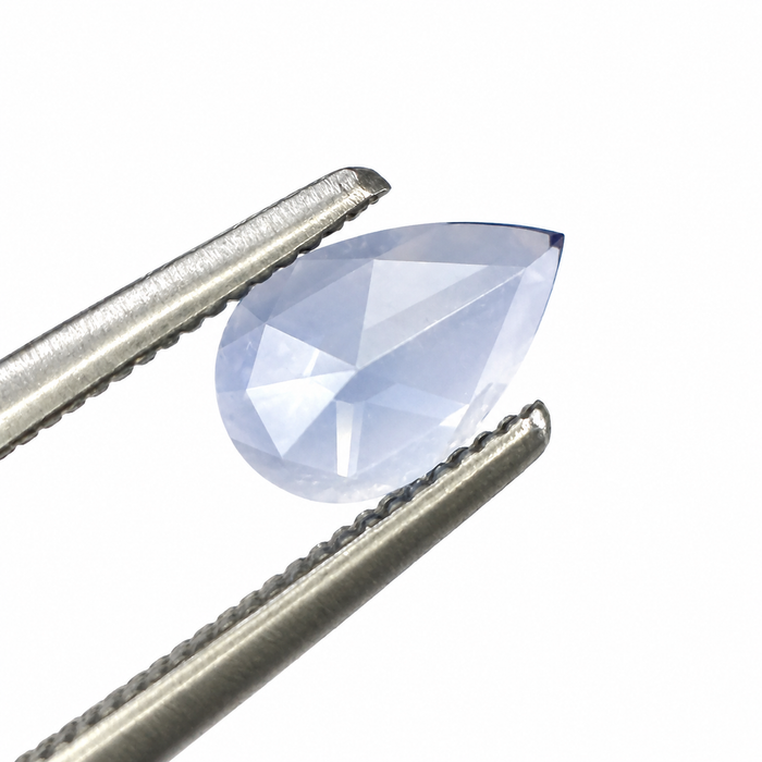 Blue Ceylon Sapphire pear rose cut 0.44 carat loose gemstone - Make your own custom jewelry design