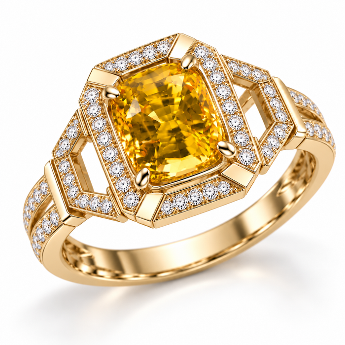 Yellow Sapphire 2.53 carat 7.20x6.58x5.66mm rectangle cushion cut