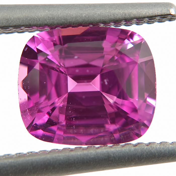 Unheated Treatment Pink Sapphire 1.25 carat 6.53x5.72x3.72mm rectangle cushion cut
