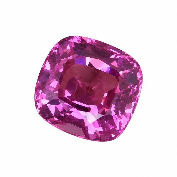 Pink Tourmaline Rubellite square cushion cut 3.65 carats loose gemstone - Make a custom order