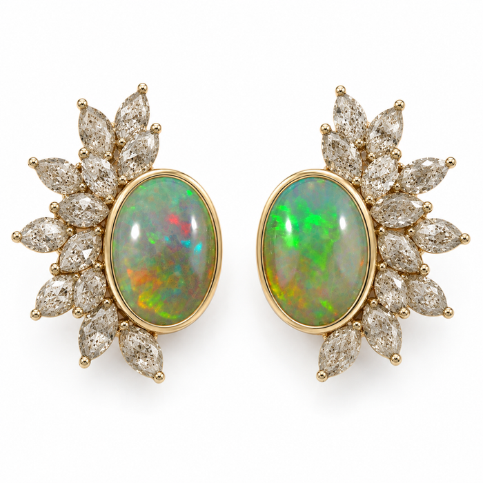 Australian jelly opal matched pair 3.16 carat total loose gemstone - Buy loose or customise