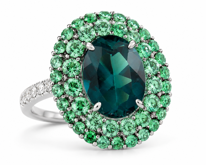 Teal Blue Indicolite Tourmaline oval cut 1.29 carat gemstone - Buy loose or make your own custom jewelry