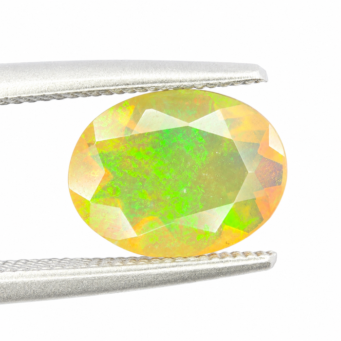 Ethiopian opal 1.07 carat faceted oval cut loose gemstone - Buy loose or make a custom order