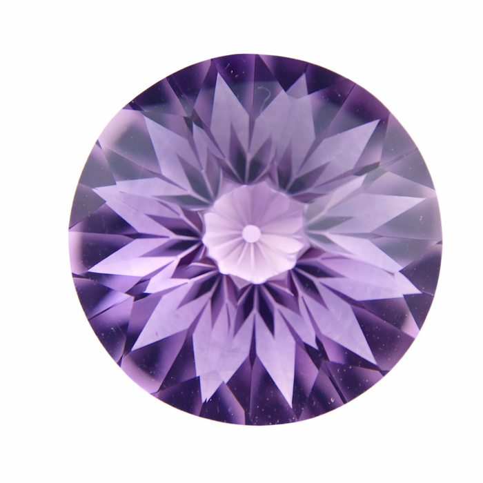 Amethyst unique German laser flower mixed cut 10.60 carat loose gemstone - Buy loose or customise