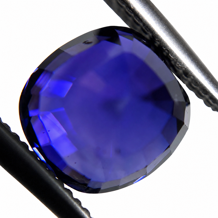 Blue Purple color change Sapphire 2.00 carat 6.63x6.24x5.17mm square cushion cut