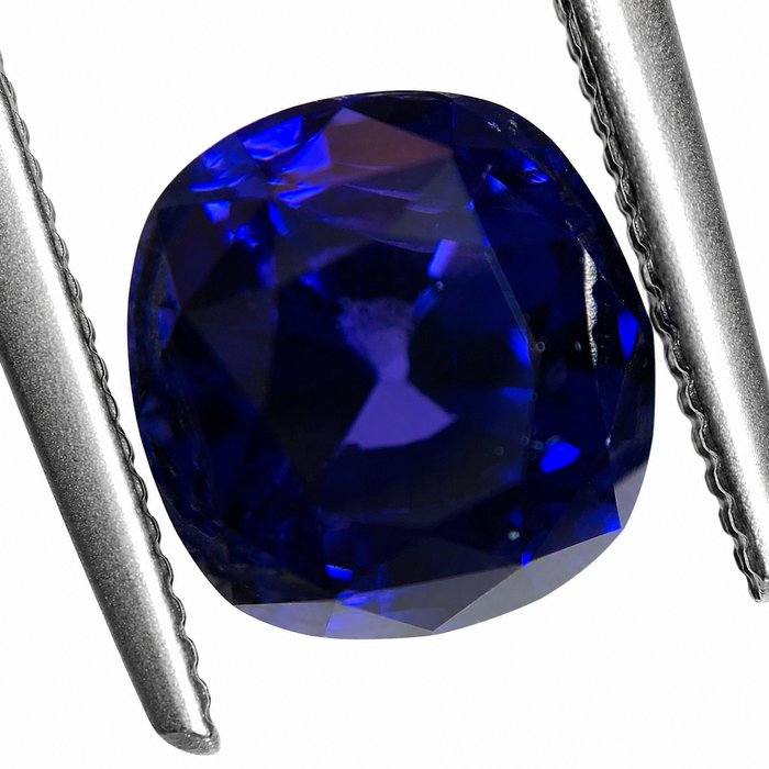 Blue Purple color change Sapphire 2.00 carat 6.63x6.24x5.17mm square cushion cut