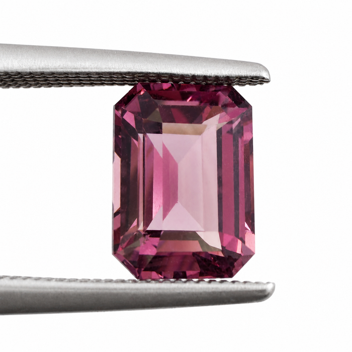 Pink Tanga garnet emerald cut 2.22 carats loose gemstone - Buy loose or customise