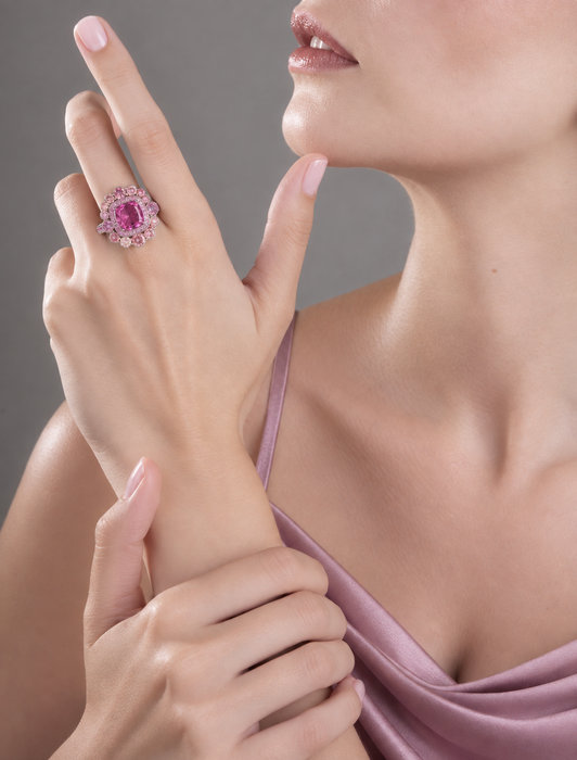 Pink Tourmaline Rubellite square cushion cut 3.65 carats loose gemstone - Make a custom order