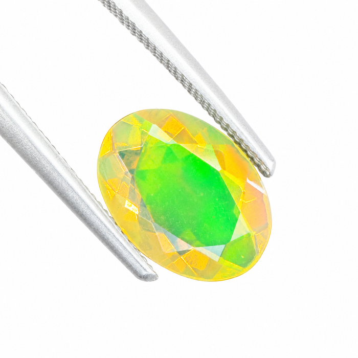 Ethiopian opal 1.45 carat faceted oval cut loose gemstone - Buy loose or make a custom order