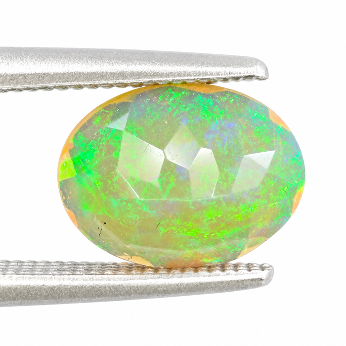 Ethiopian opal 1.07 carat faceted oval cut loose gemstone - Buy loose or make a custom order