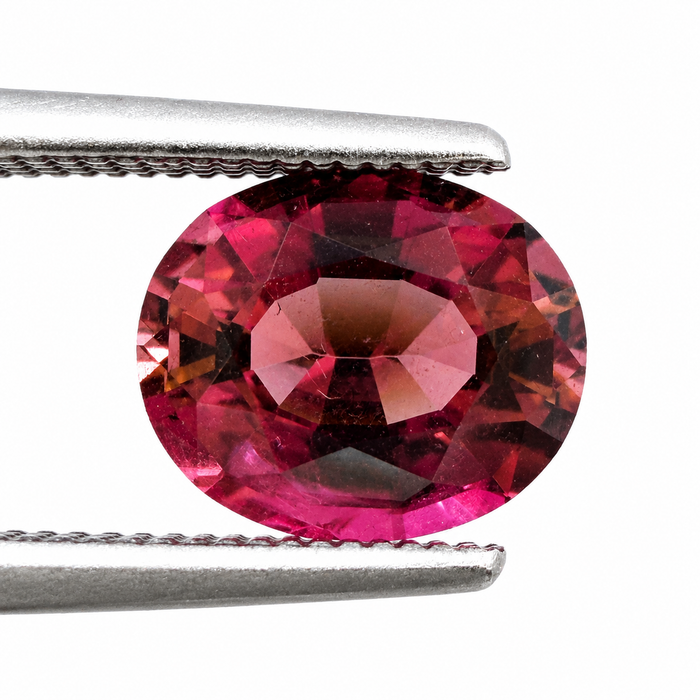 Pink orange sunset tourmaline fancy oval cut 1.28 carats loose gemstone - Buy loose or customise