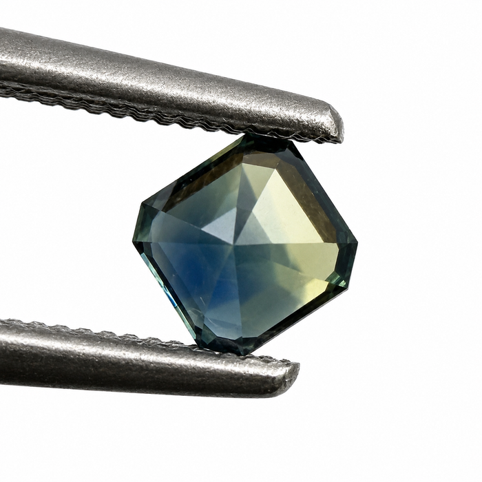 Australian Teal sapphire 0.42ct Aascher cut loose gemstone - Buy loose or customise