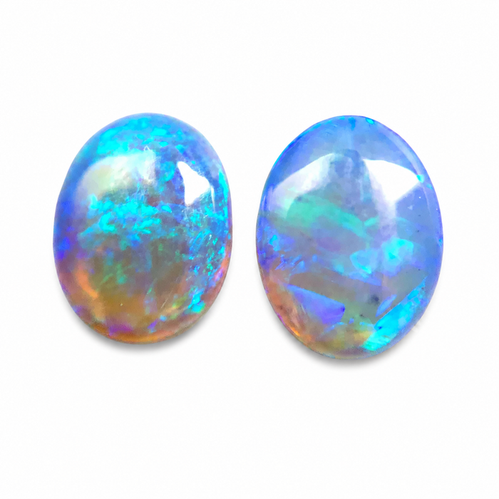 Australian jelly opal matched pair 1.67 carat total loose gemstone - Buy loose or customise