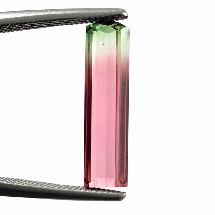Watermelon tourmaline fancy baguette cut 1.73 carat loose gemstone - Buy loose or customise