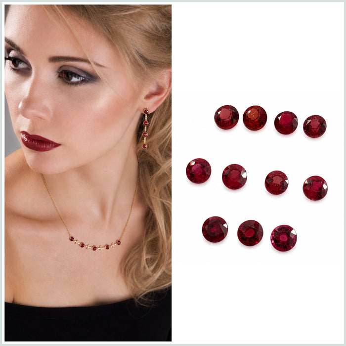 Red Spinel round cut approximately 0.22-0.25ct 3.5x2mm each - Listing is for one stone - Buy loose or customise