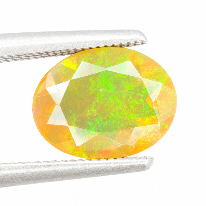 Ethiopian opal 1.07 carat faceted oval cut loose gemstone - Buy loose or make a custom order