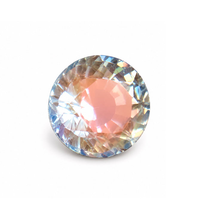 Rainbow moonstone 1.00 carat round brilliant cut loose gemstone