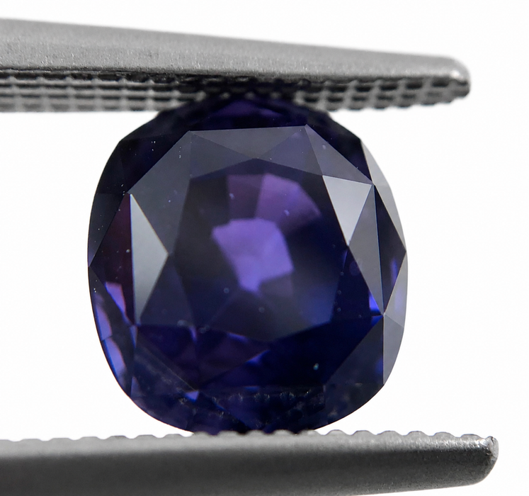 Blue Purple color change Sapphire 2.00 carat 6.63x6.24x5.17mm square cushion cut