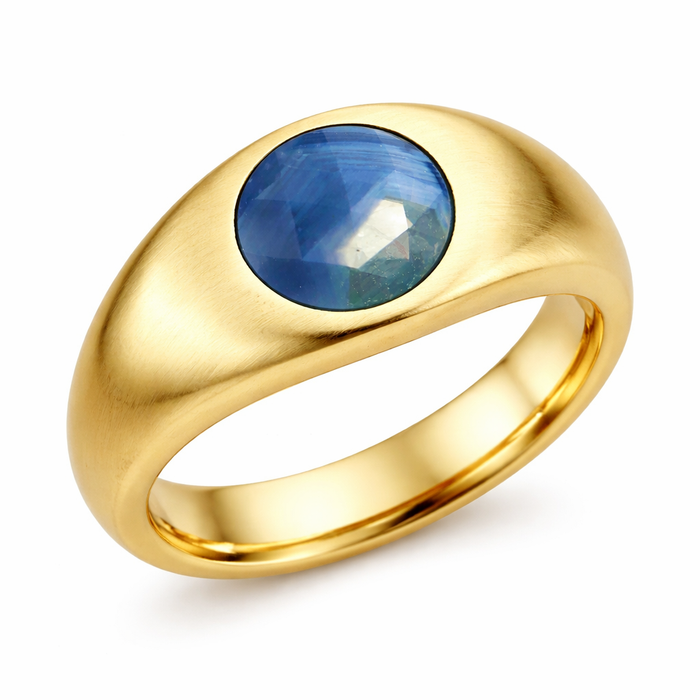 Australian included sapphire round rose cut 0.43 carats loose gemstone specimen - Buy loose or customise