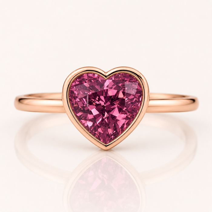 Raspberry pink Tanga garnet mixed heart cut 1.73 carats loose gemstone - Buy loose or Make your own custom jewelry