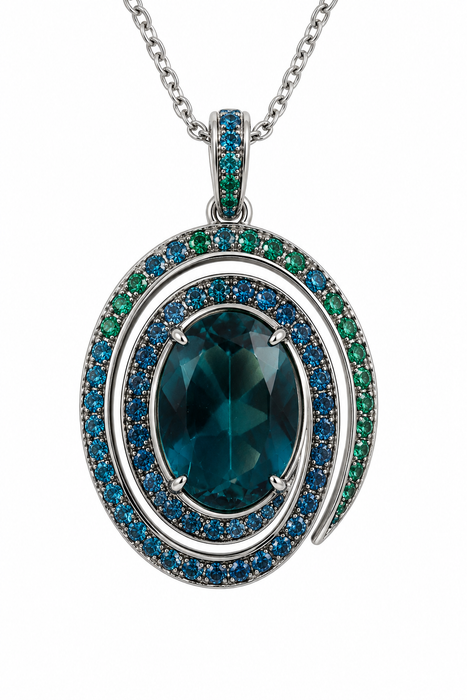 Teal Blue Indicolite Tourmaline oval cut 1.29 carat gemstone - Buy loose or make your own custom jewelry