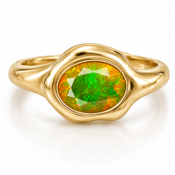 Ethiopian opal 1.07 carat faceted oval cut loose gemstone - Buy loose or make a custom order