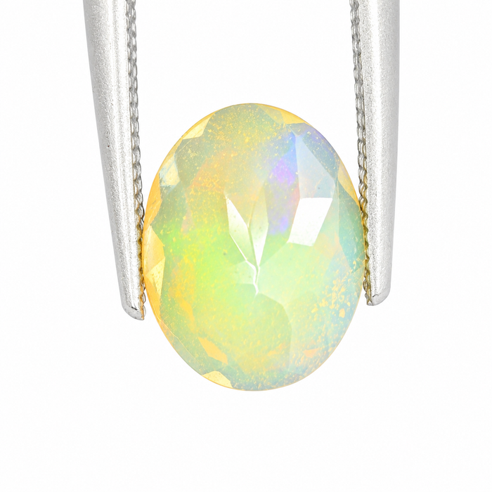 Ethiopian opal 1.28 carat faceted oval cut loose gemstone - Buy loose or make a custom order