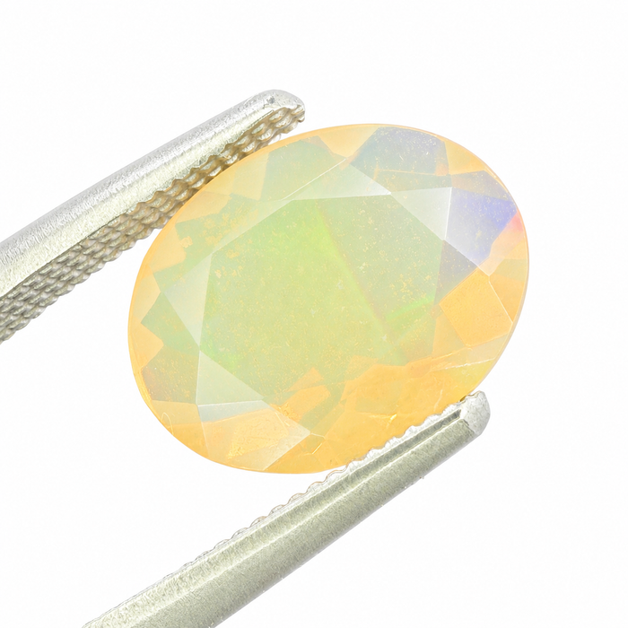 Ethiopian opal 1.28 carat faceted oval cut loose gemstone - Buy loose or make a custom order