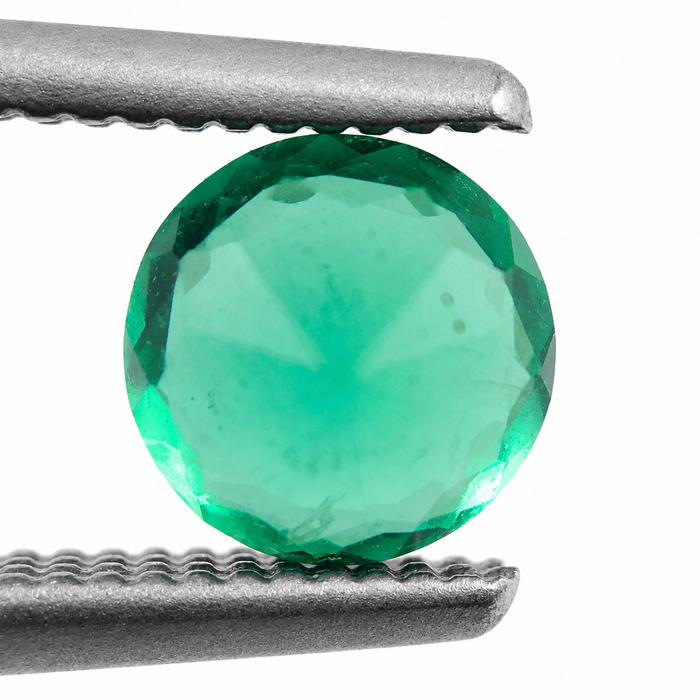 Emerald round brilliant cut 0.48 carat loose gemstone - Make a custom order