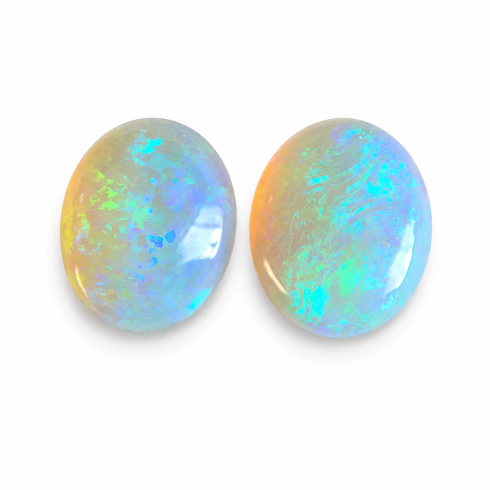 Australian jelly opal matched pair 2.53 carat total loose gemstone - Buy loose or customise