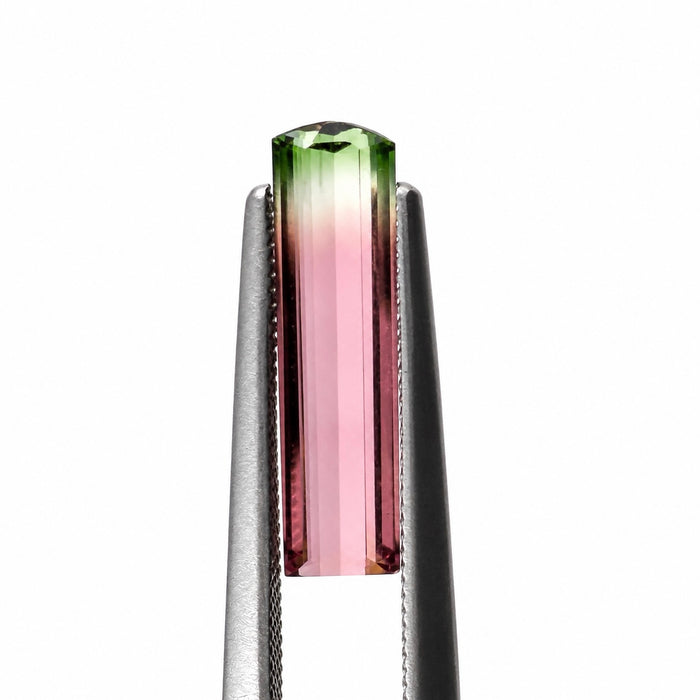 Watermelon tourmaline fancy baguette cut 1.73 carat loose gemstone - Buy loose or customise