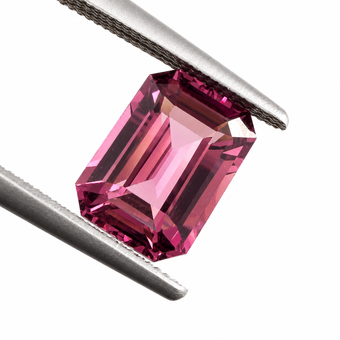 Pink Tanga garnet emerald cut 2.22 carats loose gemstone - Buy loose or customise