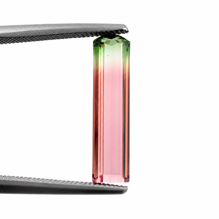 Watermelon tourmaline fancy baguette cut 1.73 carat loose gemstone - Buy loose or customise