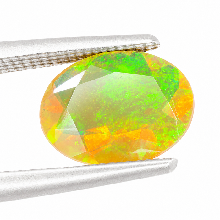 Ethiopian opal 1.07 carat faceted oval cut loose gemstone - Buy loose or make a custom order