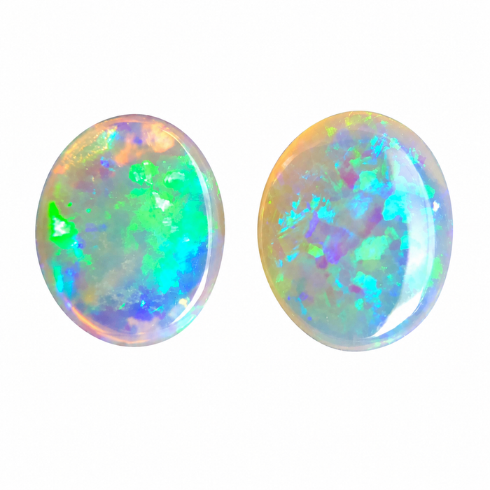 Australian jelly opal matched pair 1.17 carat total loose gemstone - Buy loose or customise