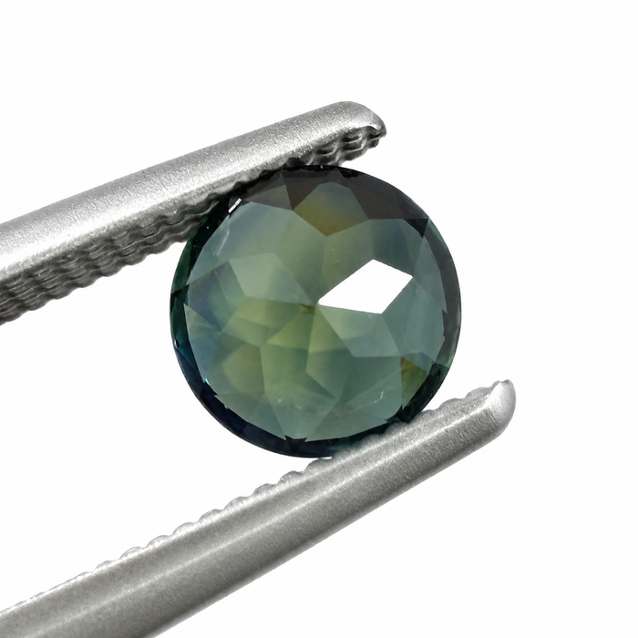 Australian Dark Teal sapphire 0.83 round brilliant cut loose gemstone - Buy loose or customise