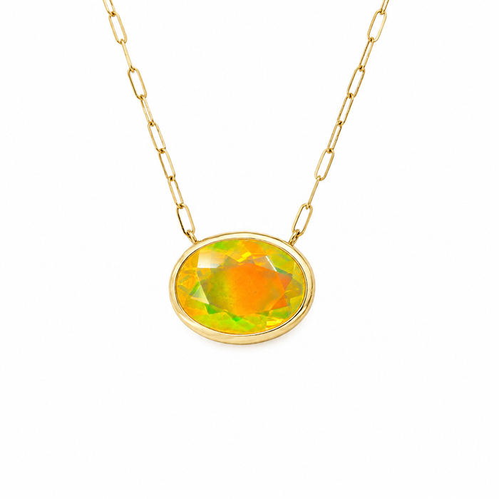 Ethiopian opal 1.45 carat faceted oval cut loose gemstone - Buy loose or make a custom order