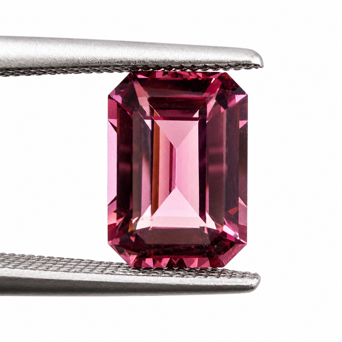 Pink Tanga garnet emerald cut 2.22 carats loose gemstone - Buy loose or customise