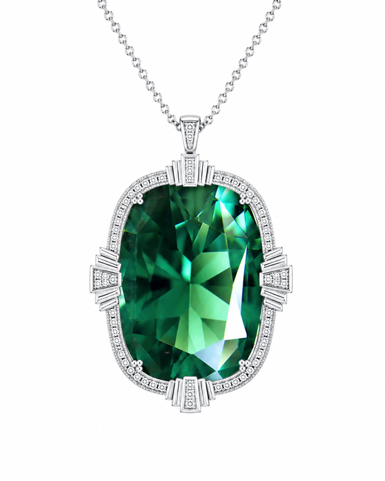 Teal blue green tourmaline cushion cut 1.77 carat loose gemstone - Buy loose or customise