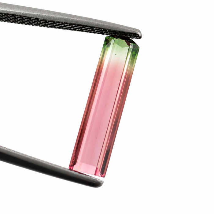 Watermelon tourmaline fancy baguette cut 1.73 carat loose gemstone - Buy loose or customise